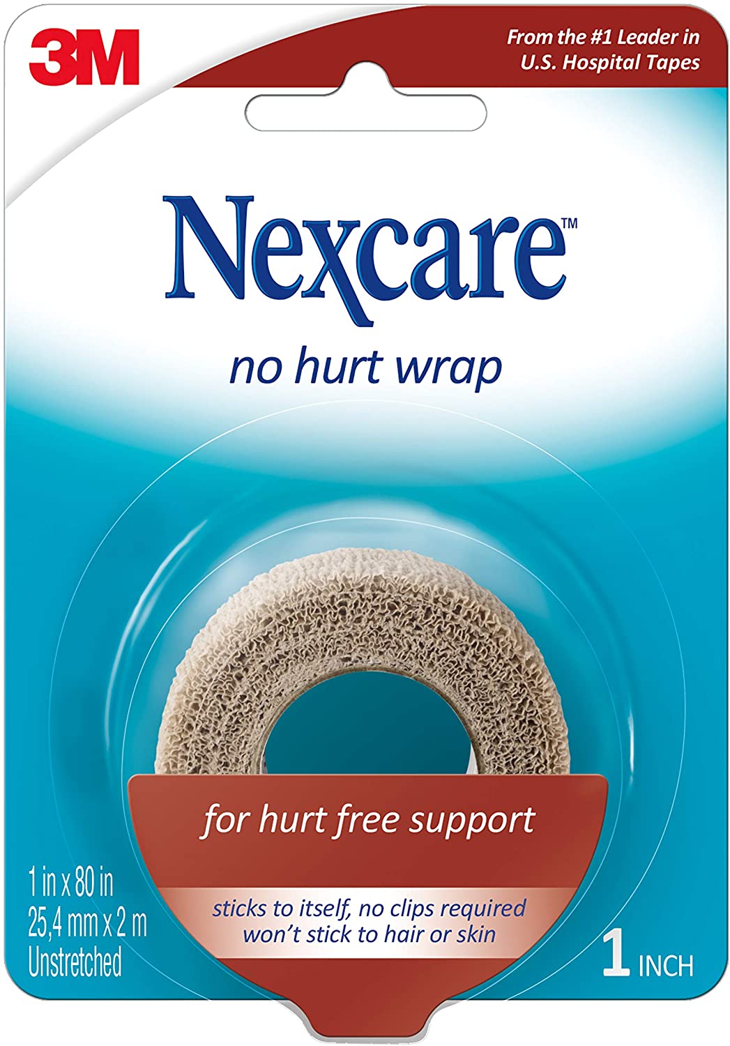 Nexcare No Hurt Wrap Tan 1 Inch X 5 Yard Stretched - 1 Ea
