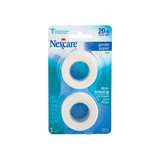 Nexcare Gentle Paper Tape 1 Inch X 10 Yards, 2 Ea