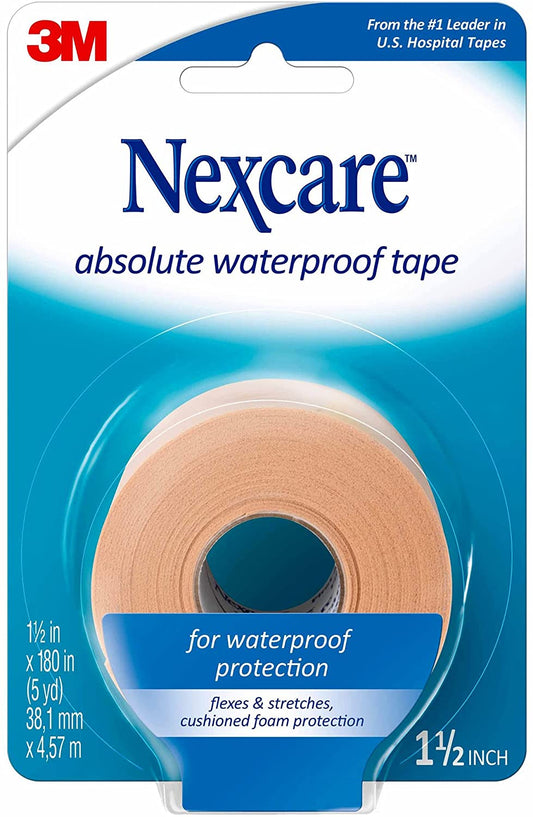 Nexcare Absolute Waterproof Wide Tape, 1.5' X 5 Yd. Per Roll