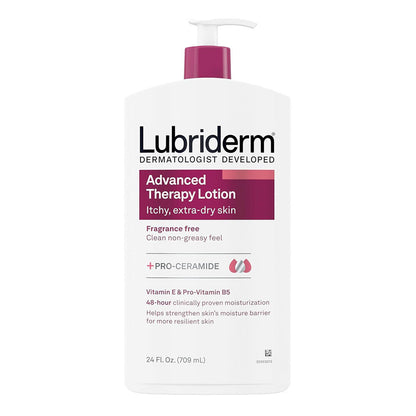 Lubriderm Advanced Therapy Lotion + Pro-Ceramide, Fragrance Free, 24 Fl. Oz