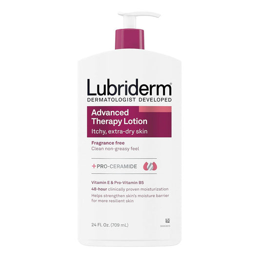 Lubriderm Advanced Therapy Lotion + Pro-Ceramide, Fragrance Free, 24 Fl. Oz