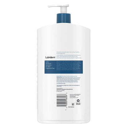 Lubriderm Fragrance Free Daily Moisture Lotion + Pro-Ceramide, 24Fl Oz