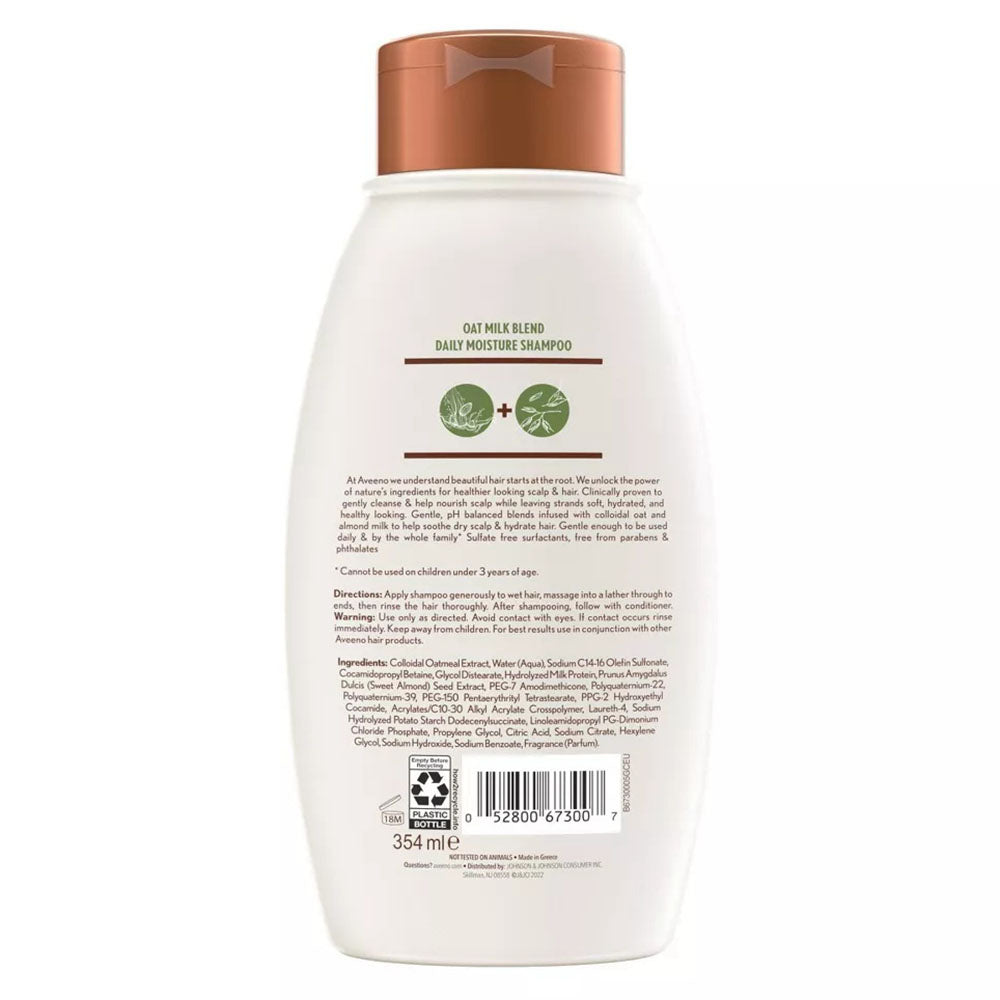 Aveeno Farm-Fresh Oat Milk Sulfate-Free Shampoo 12 Fl Oz