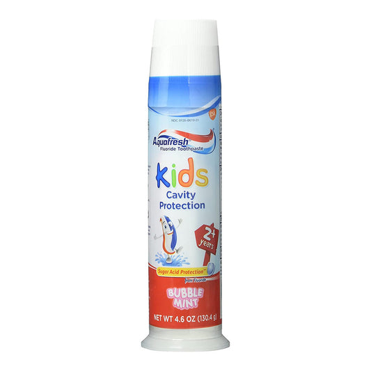 Aquafresh Kids Fluoride Toothpaste With Triple Protection, Bubblemint - 4.6 Oz