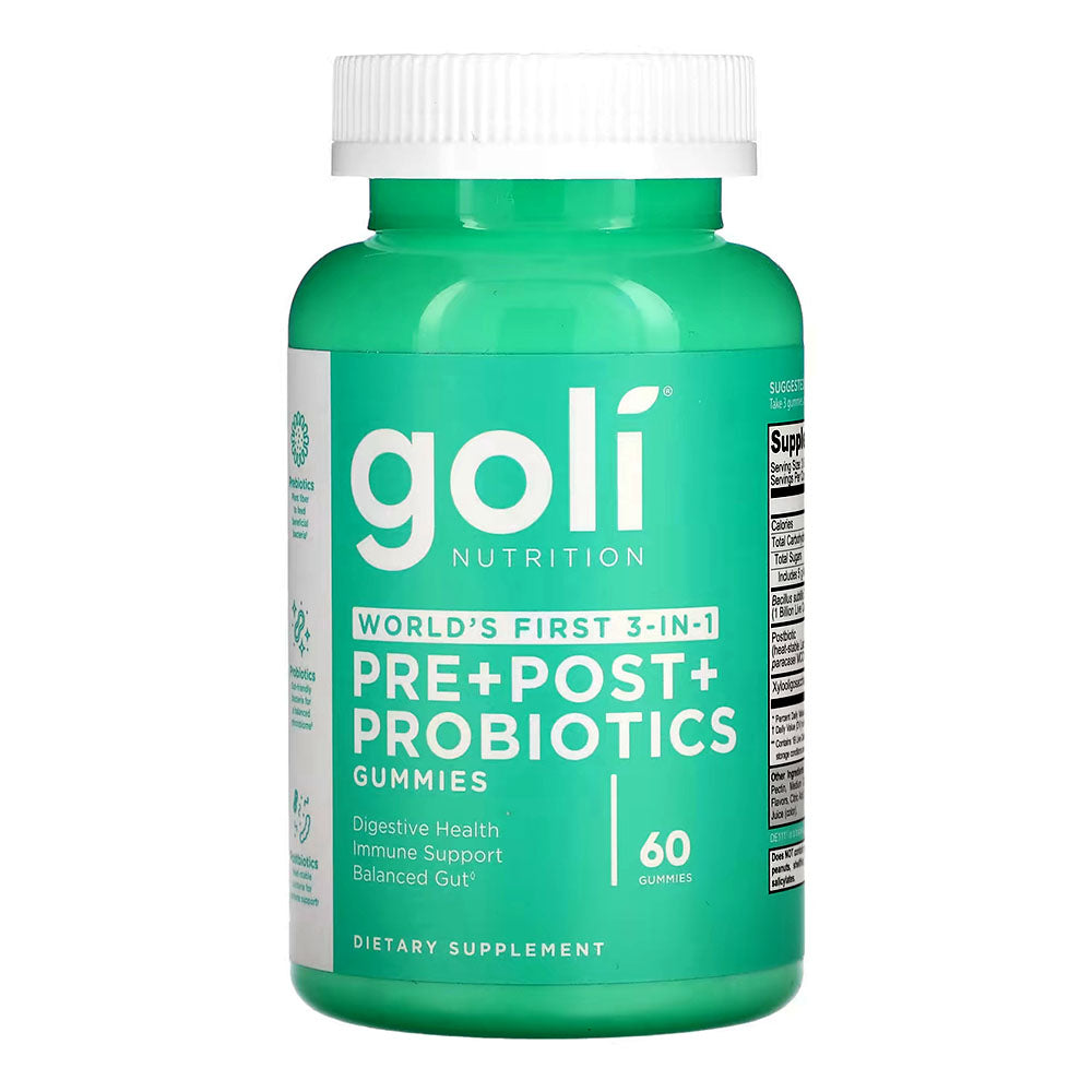 Goli Nutrition Pre + Post + Probiotics Vegan Gummies - 60Ct