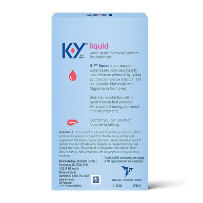 Ky Water Based Lube Liquid Adult Toy Friendly Personal Lubricant - 2.4 Oz
