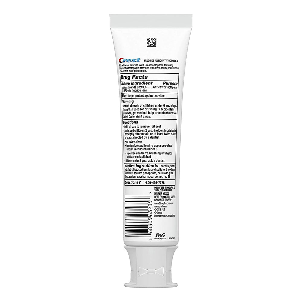 Crest Pro-Health CareStages Disney Princess Kids Toothpaste, Bubble Gum Flavor, 4.2 Oz