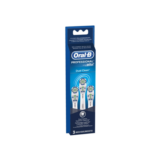 Oral-B Dual Clean Replacement Brushheads 3 Ea
