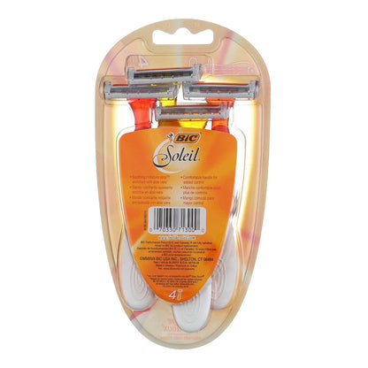 Bic Soleil Sensitive Skin Triple Blade Disposable Razor For Women - 4 Ea
