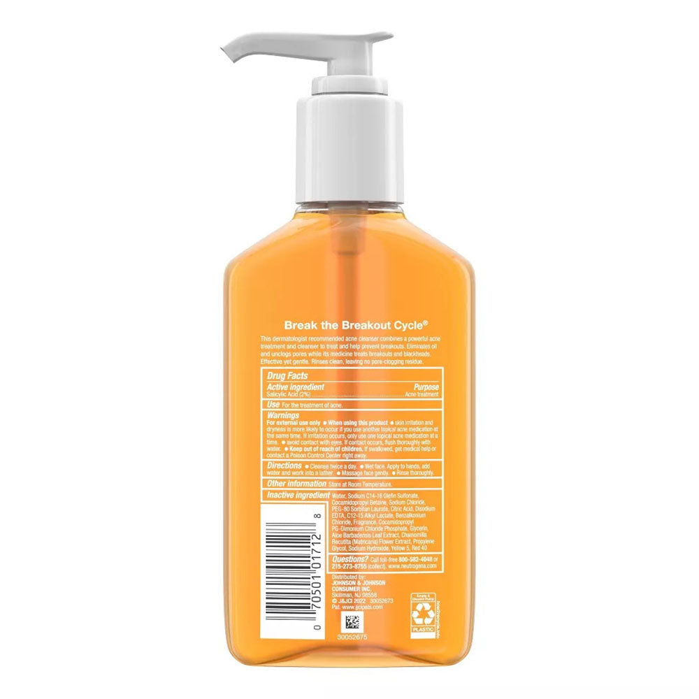 Neutrogena Oil-Free Facial Cleanser With Salicylic Acid For Acne-Prone Skin, 9.1 Fl. Oz