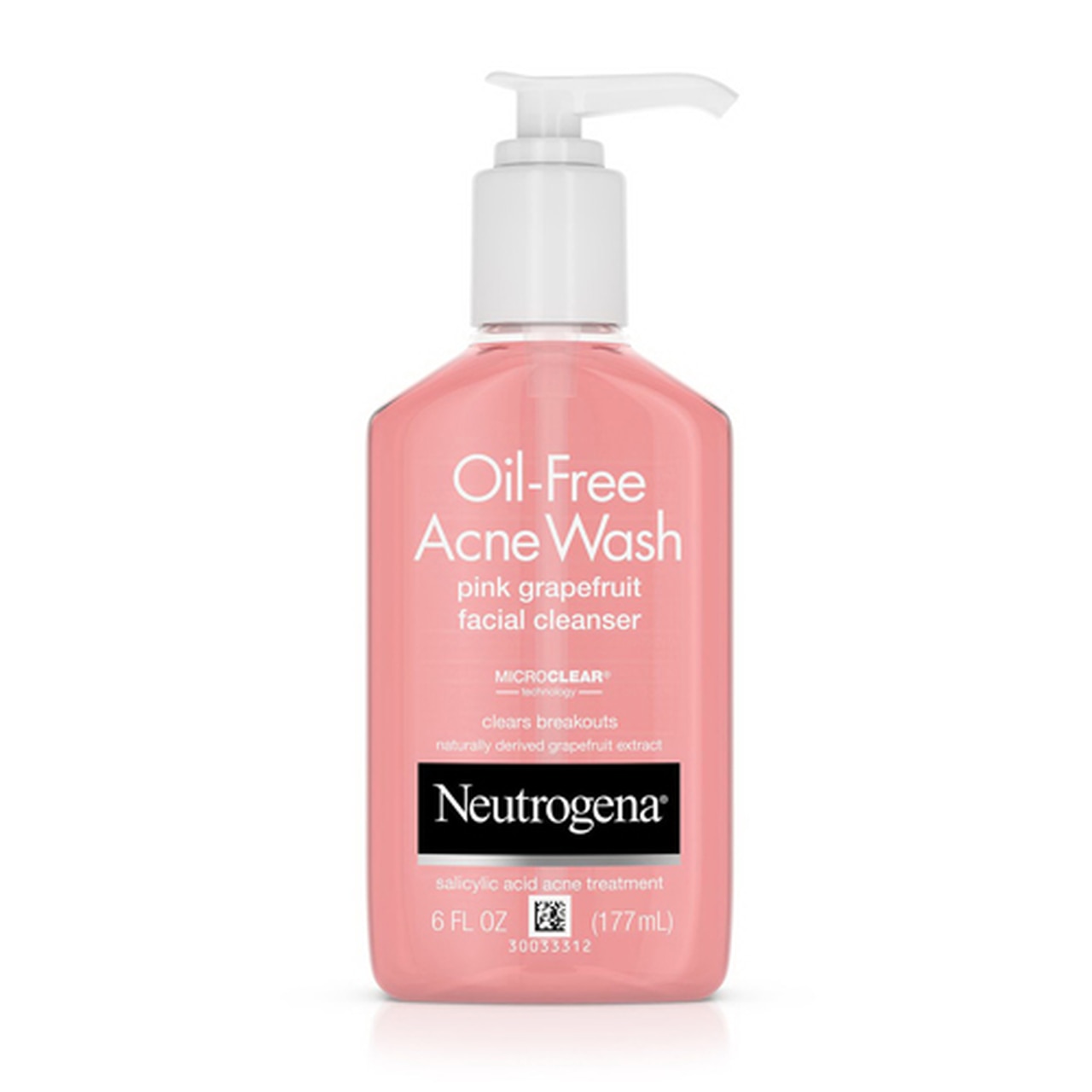 Neutrogena Oil-Free Acne Wash Face Cleanser, Pink Grapefruit 6 Oz