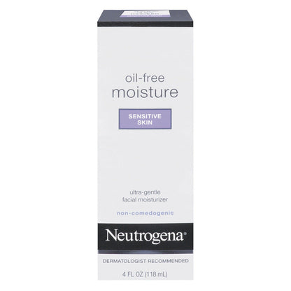 Neutrogena Oil-Free Moisture Facial Moisturizer, Sensitive Skin 4 Oz