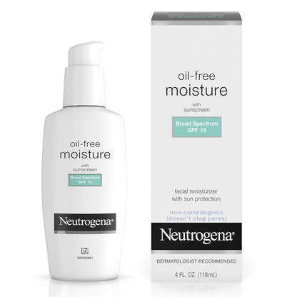 Neutrogena Oil-Free Moisture Facial Moisturizer Broad Spectrum Spf 15 4 Oz