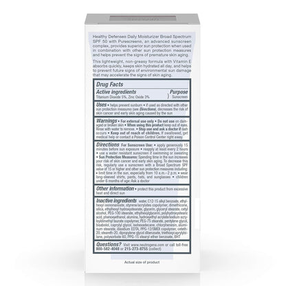 Neutrogena Healthy Defense Daily Moisturizer Sensitive Skin, Spf 50 Lotion 1.70 Oz