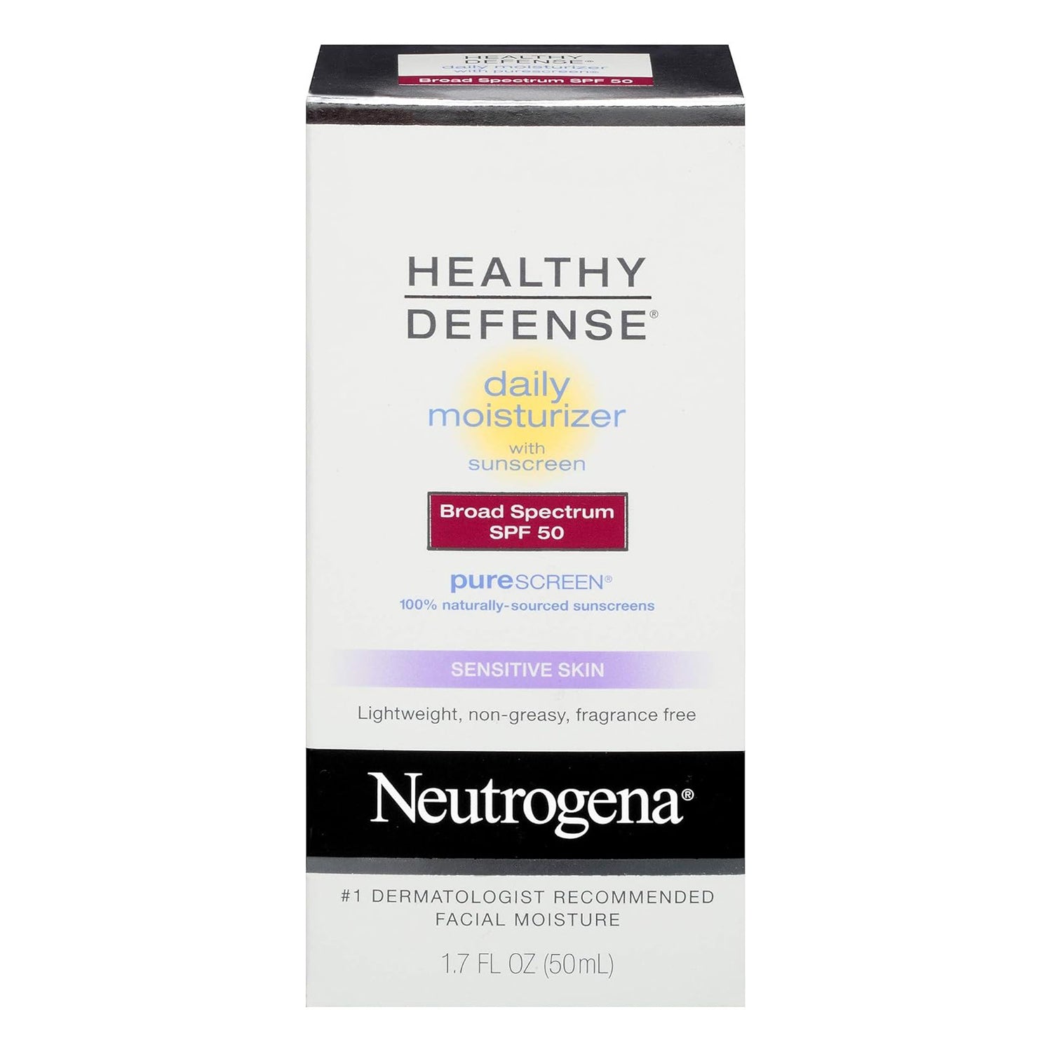 Neutrogena Healthy Defense Daily Moisturizer Sensitive Skin, Spf 50 Lotion 1.70 Oz