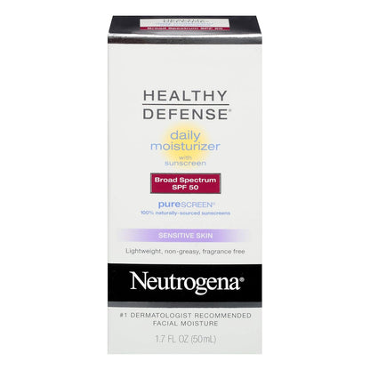 Neutrogena Healthy Defense Daily Moisturizer Sensitive Skin, Spf 50 Lotion 1.70 Oz