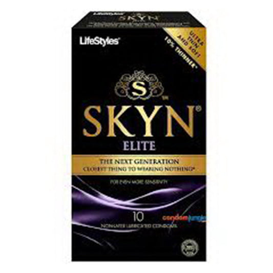 Lifestyles Skyn Ultra Thin Soft Non-Latex Lubricated Condoms, Elite 10 Ea