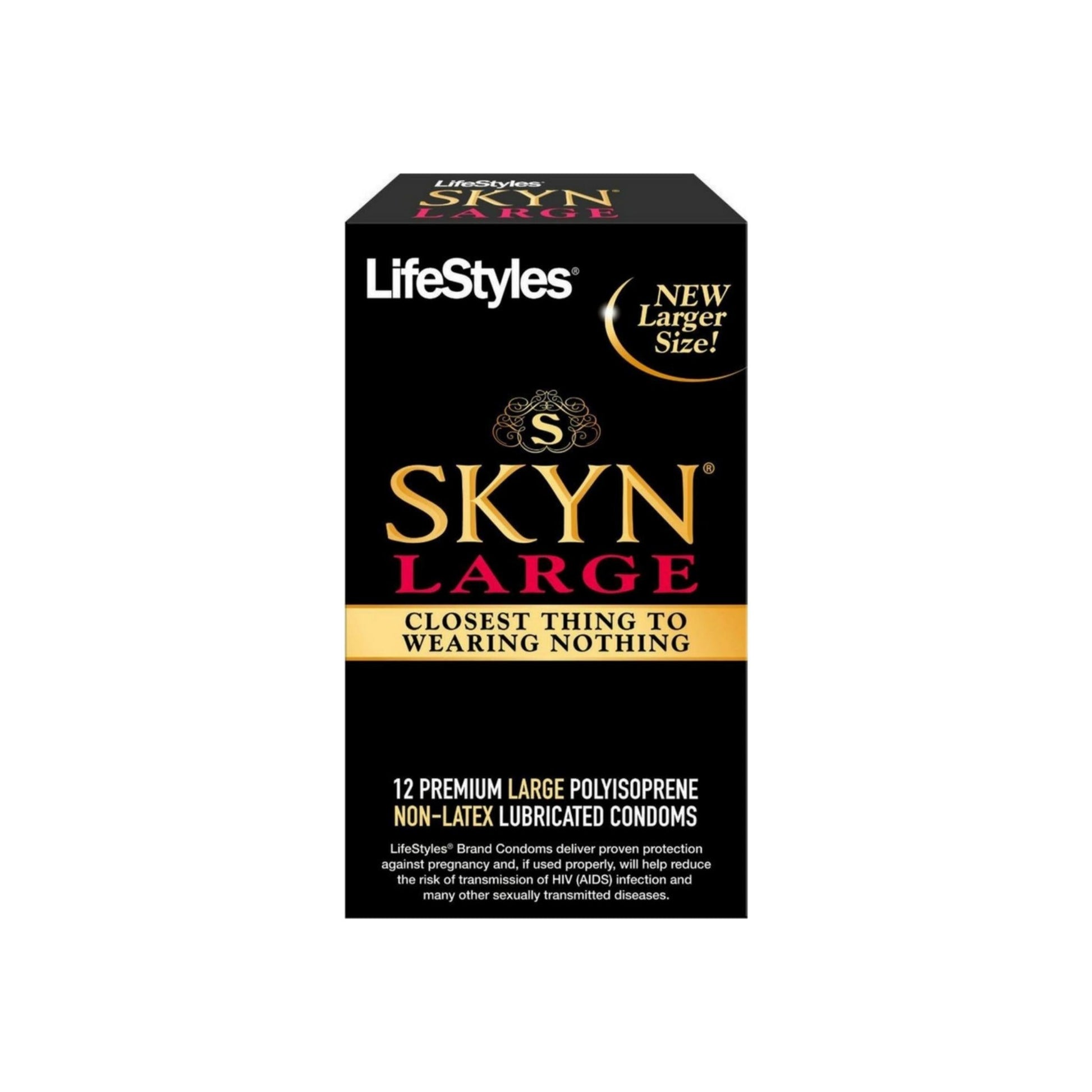 Lifestyles Skyn Large Non-Latex Lubricated Condoms 12 Ea