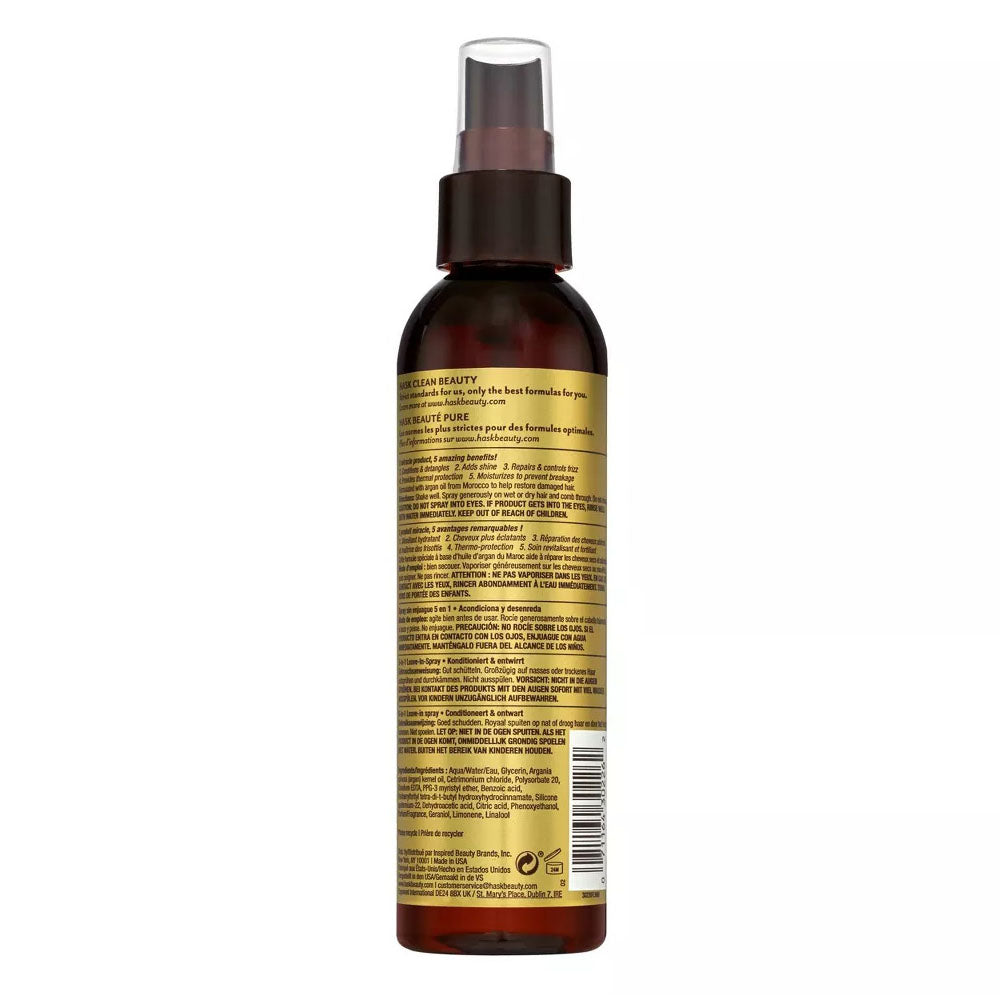 Hask Repairing Argan Oil 5-In-1 Leave In Conditioner Spray For All Hair Types, 6 Oz