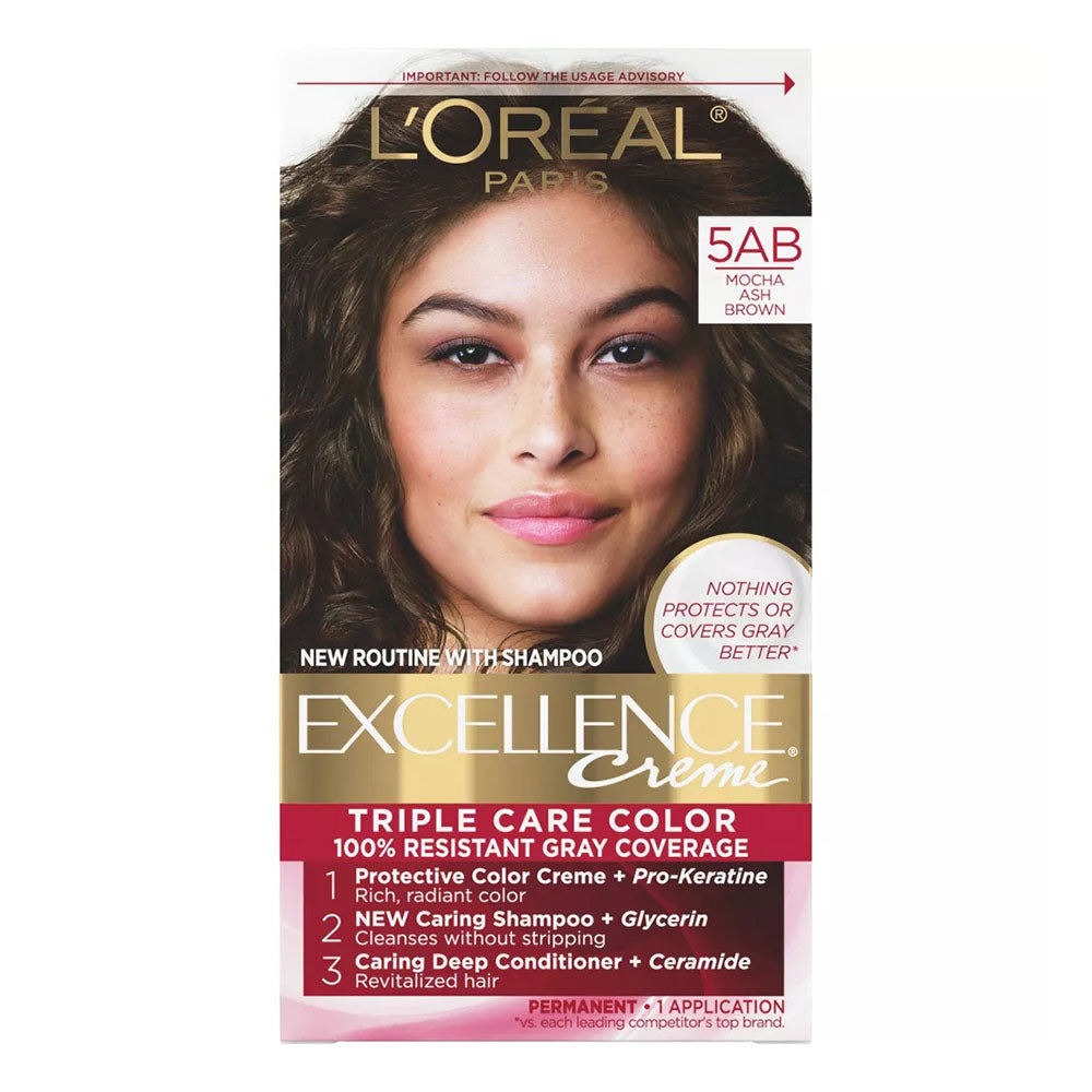 L'Oreal Excellence Creme, 5Ab Mocha Ash Brown 1 Ea