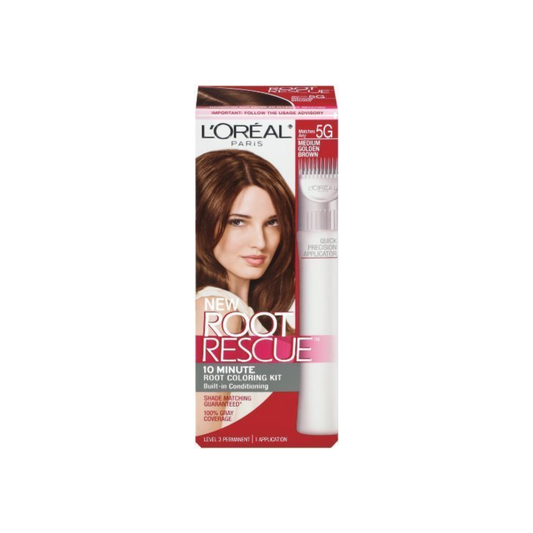 L'Oreal Root Rescue 10 Minute Root Coloring Kit, 5G Medium Golden Brown 1 Ea