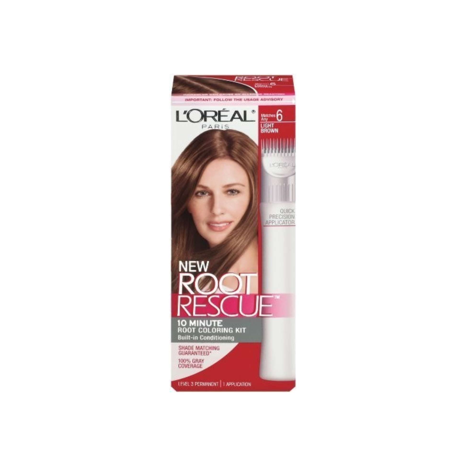 L'Oreal Root Rescue 10 Minute Root Coloring Kit, 6 Light Brown 1 Ea