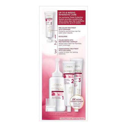 L'Oreal Paris Excellence Creme Permanent Triple Care Hair Color, 1Ct