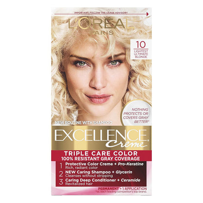 L'Oreal Paris Excellence Creme Permanent Triple Care Hair Color, 1Ct