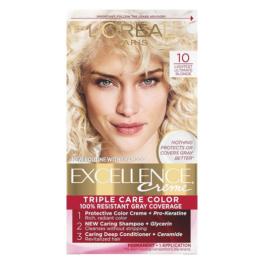 L'Oreal Paris Excellence Creme Permanent Triple Care Hair Color, 1Ct