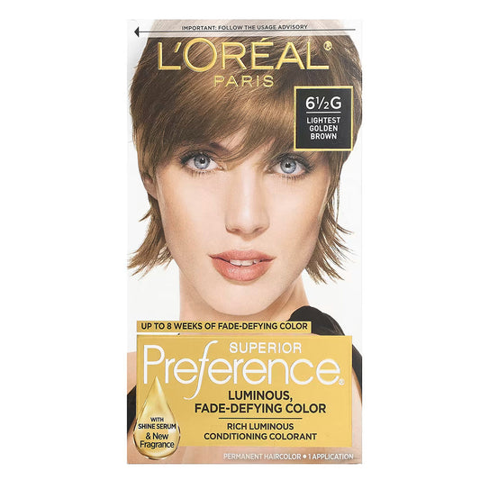 L'Oreal Superior Preference Hair Color - 65G Lightest Golden Brown - 6.5 Fl Oz