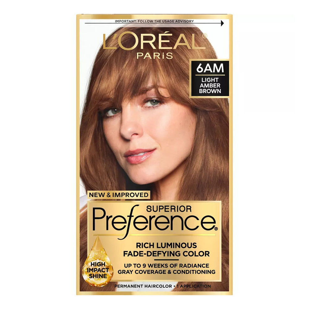 L'Oreal Paris Superior Preference Fade-Defying + Shine Permanent Hair Color, 1Ct