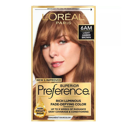 L'Oreal Paris Superior Preference Fade-Defying + Shine Permanent Hair Color, 1Ct
