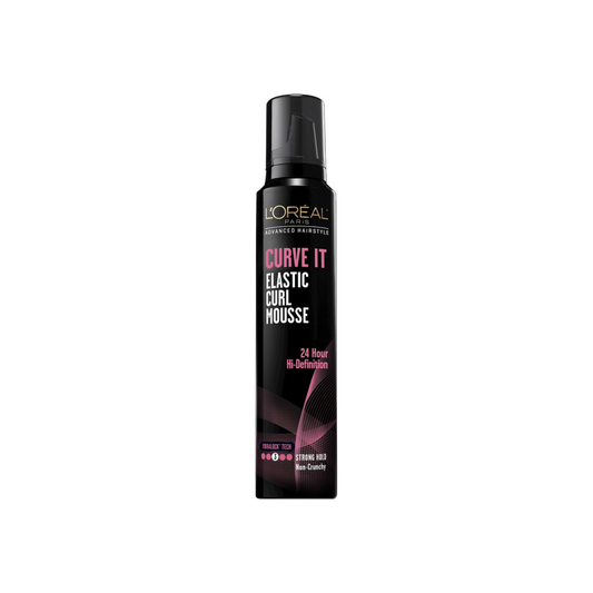 L'Oreal Advanced Hairstyle Curve It Elastic Curl Mousse, Strong Hold 8.30 Oz