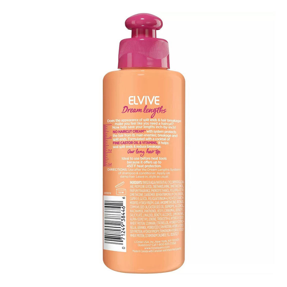 L'Oreal Paris Elvive Dream Lengths No Haircut Cream Leave In Conditioner, 6.8 Fl. Oz.