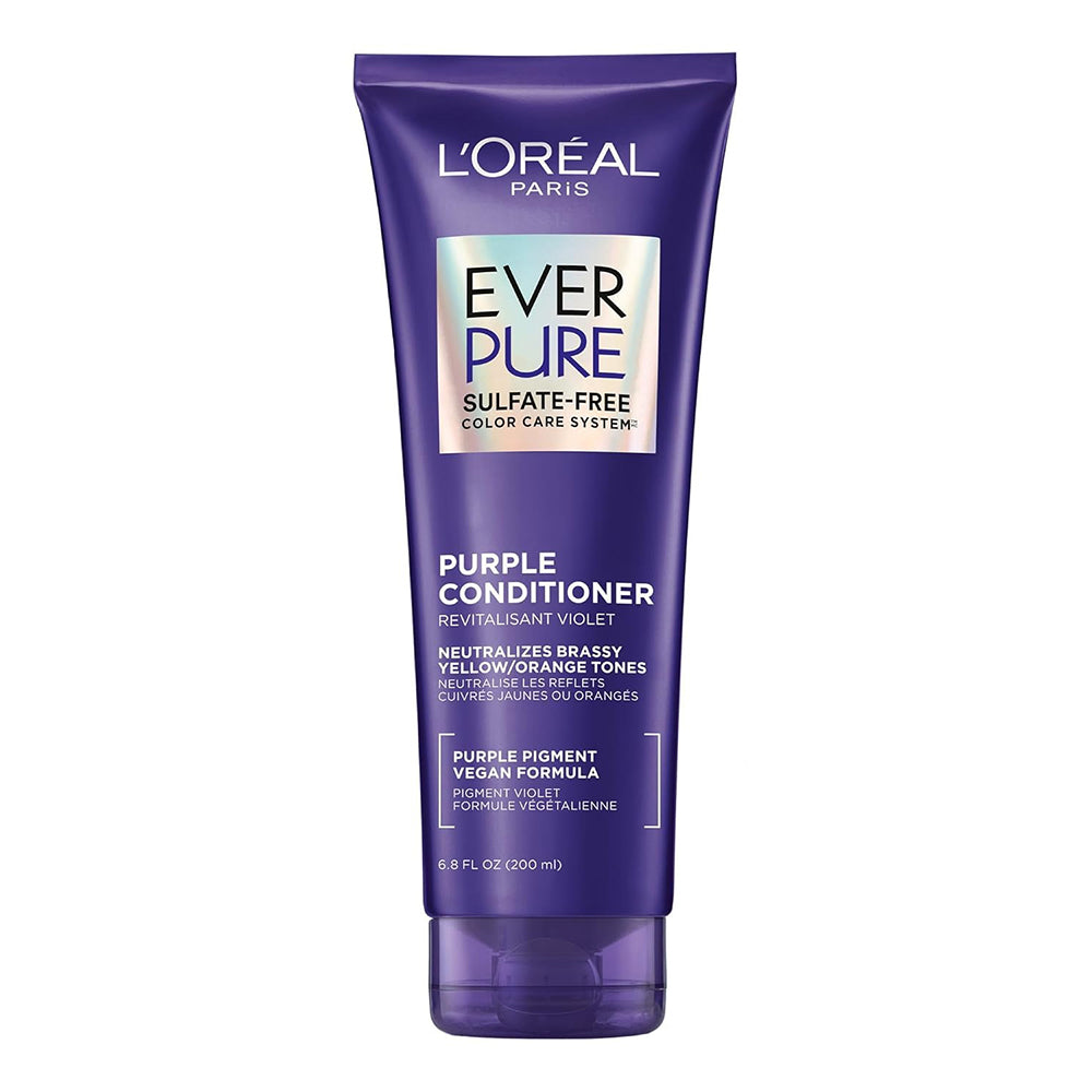 L'Oreal Paris Everpure Sulfate Free Brass Toning Purple Conditioner, 6.8Fl Oz
