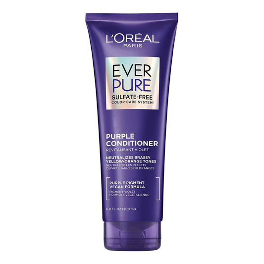 L'Oreal Paris Everpure Sulfate Free Brass Toning Purple Conditioner, 6.8Fl Oz