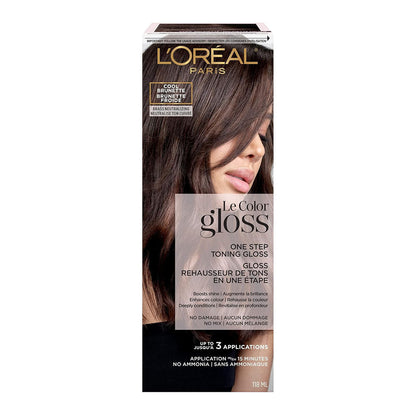 L'Oreal Paris Le Color One Step Toning Hair Gloss, Cool Brunette, 4 Ounce