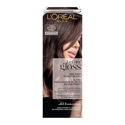 L'Oreal Paris Le Color One Step Toning Hair Gloss, Cool Brunette, 4 Ounce