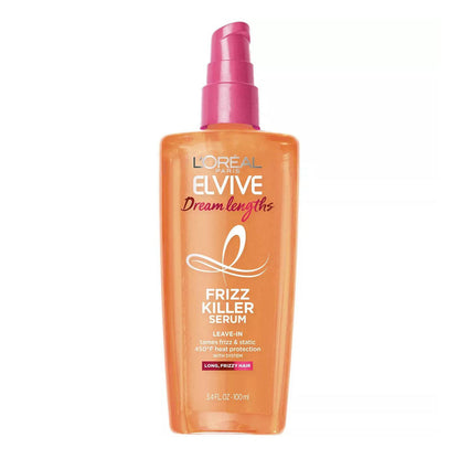 L'Oreal Paris Elvive Dream Lengths Frizz Killer Leave-In Serum, 3.4 Ounce