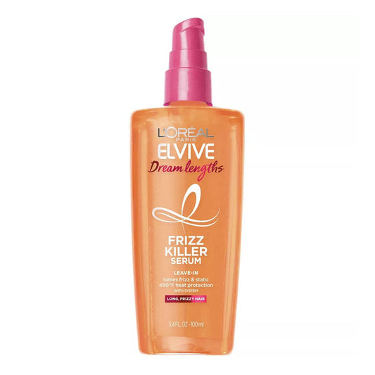L'Oreal Paris Elvive Dream Lengths Frizz Killer Leave-In Serum, 3.4 Ounce