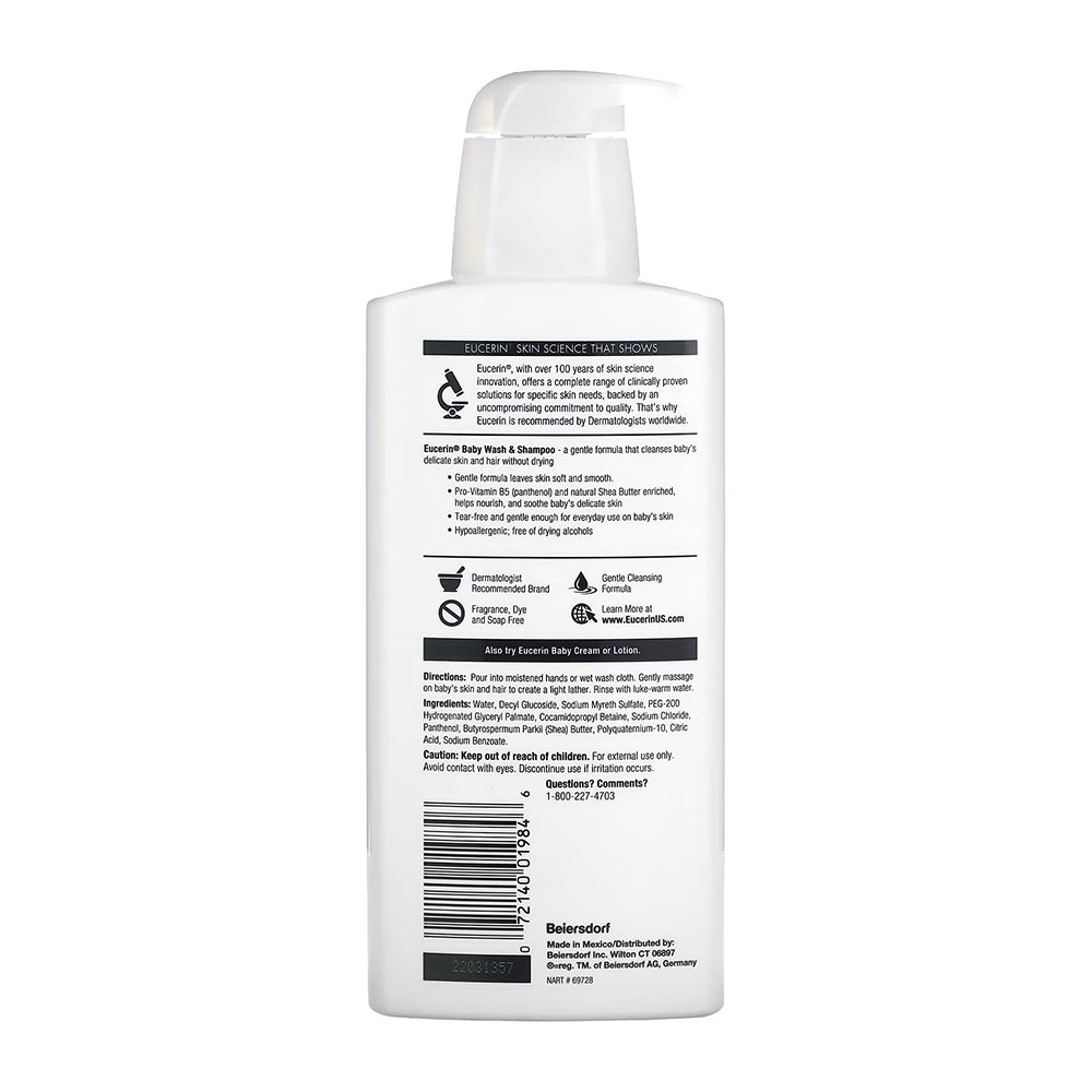 Eucerin Baby Shampoo & Body Wash - 13.5 Oz