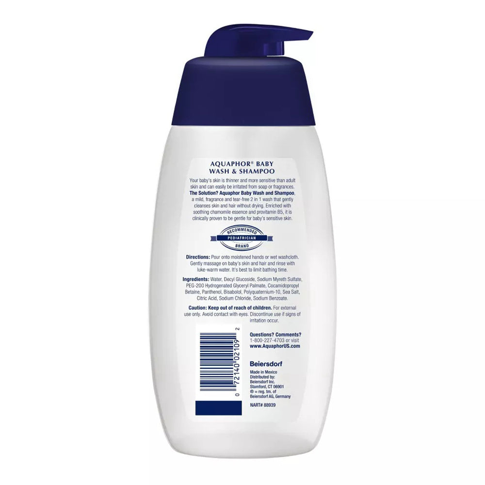 Aquaphor Baby Wash & Shampoo, Tear Free Baby Shampoo And Body Wash