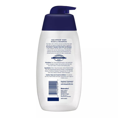 Aquaphor Baby Wash & Shampoo, Tear Free Baby Shampoo And Body Wash