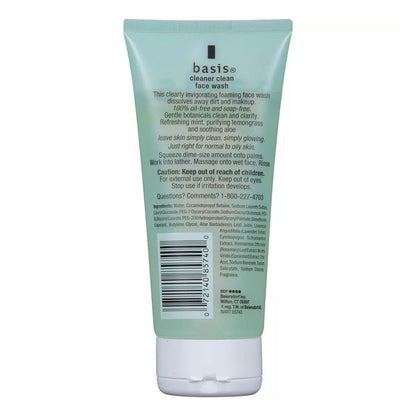 Basis Cleaner, Clean Face Wash - 6 Oz
