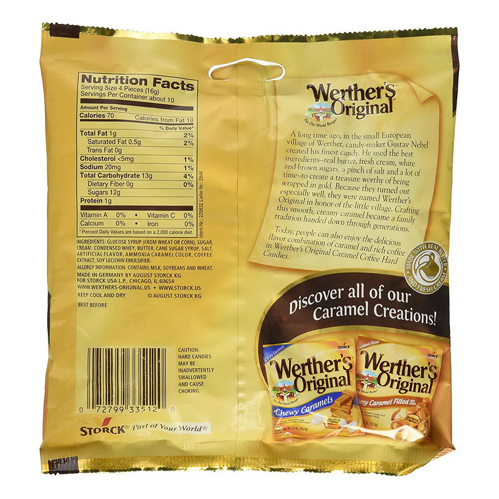 Werthers Original Caramel Coffee Swirl Hard Candies 12 Pack (5.5Oz Per Pack)