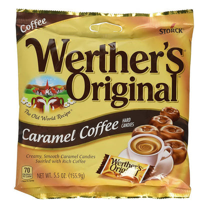 Werthers Original Caramel Coffee Swirl Hard Candies 12 Pack (5.5Oz Per Pack)