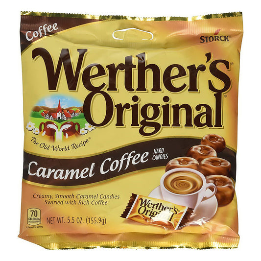 Werthers Original Caramel Coffee Swirl Hard Candies 12 Pack (5.5Oz Per Pack)