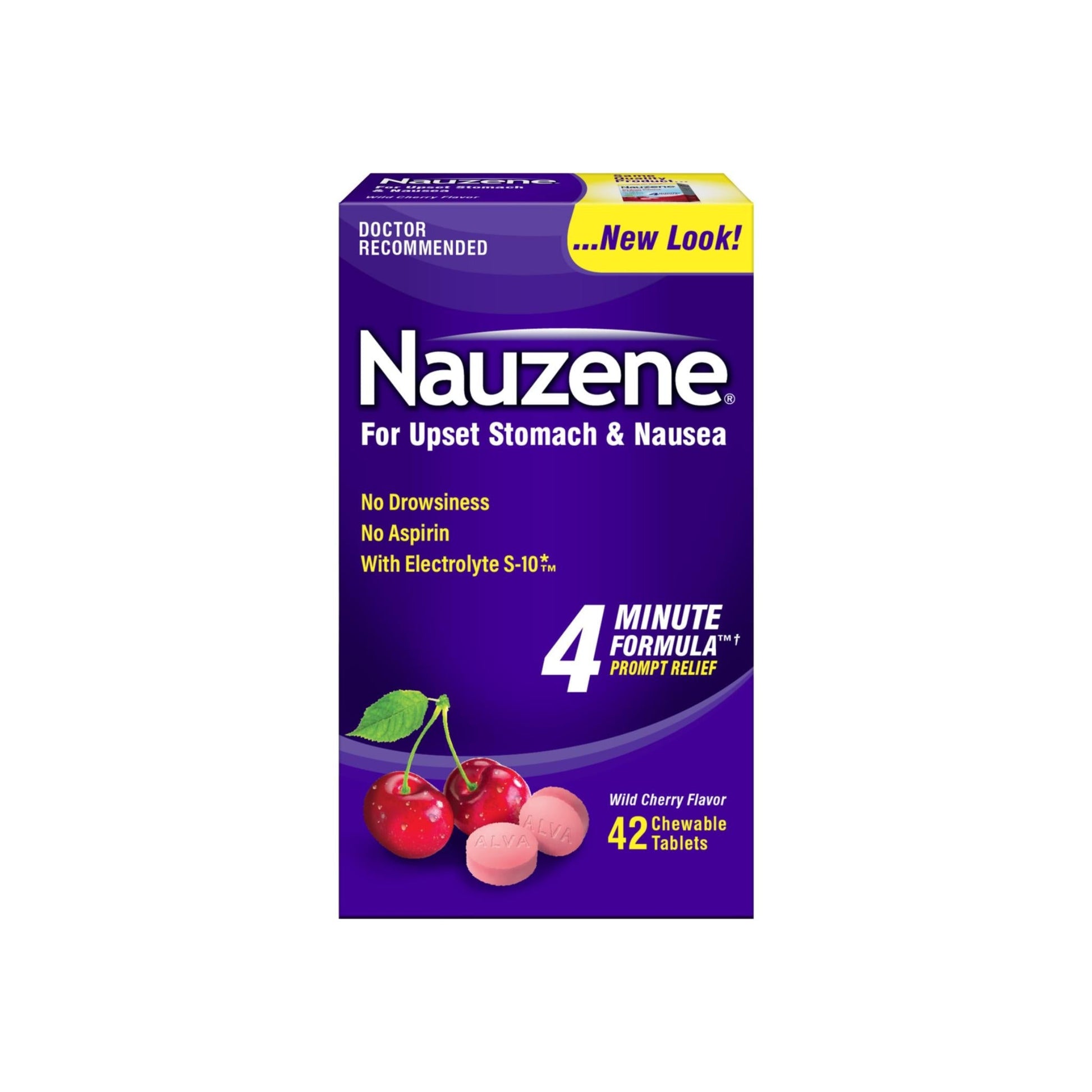 Nauzene Chewables Wild Cherry Flavor 40 Tablets