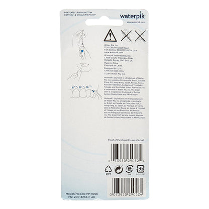 Waterpik Pik Pocket Tips Pro Pp-100E 2 Pk