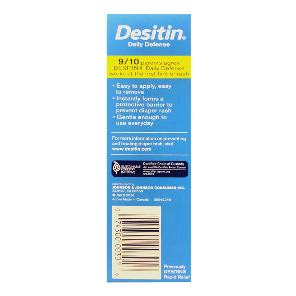 Desitin Rapid Relief Zinc Oxide Diaper Rash Cream 4 Oz
